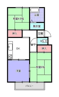 西島ハイツ【202号室】の間取り