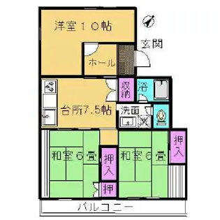 ミモザハイツ【3-1号室】の間取り