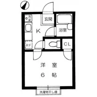 ハイツ北乃庄【1階】の間取り