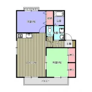 ヴリエN【B-202号室】の間取り