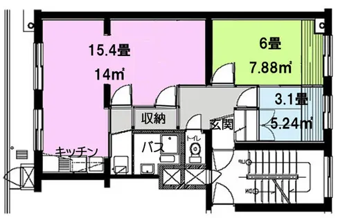 MSK JRアパートメント【1階】の間取り