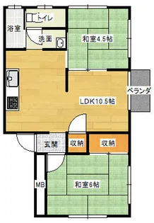 田中ハイツ【1階】の間取り