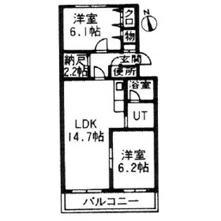 ル・ブランプルミエ【405号室】の間取り