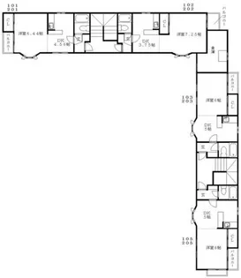 大阪府箕面市箕面2丁目【アパート】の間取り