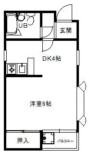 大阪府箕面市箕面2丁目【アパート】の間取り