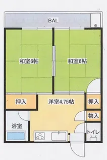 第二小坂荘【2階】の間取り