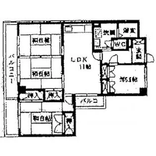 サンビューハイツ友泉【201号室】の間取り
