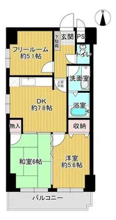 ライオンズマンション二条高倉【7階】の間取り