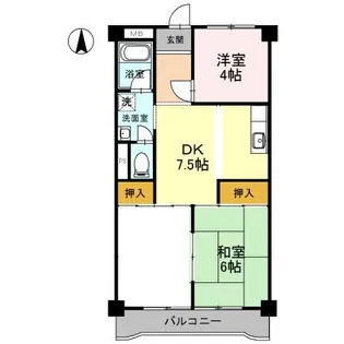 大阪府箕面市牧落1丁目【マンション】の間取り