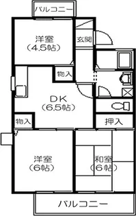 パディーフィールド【1階】の間取り