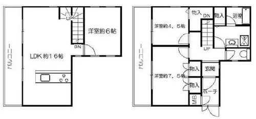 大阪府箕面市瀬川5丁目【マンション】の間取り