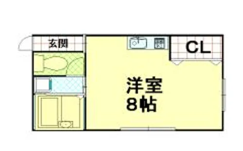 フジワラハイツ【A101号室】の間取り