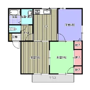 ベラセッテ永犬丸【A-102号室】の間取り