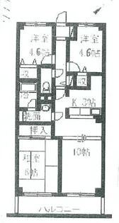 藤和ハイタウン企救丘駅前【412号室】の間取り