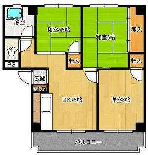 森本ビル【303号室】の間取り
