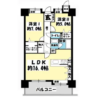 ファーネスト東公園【5階】の間取り
