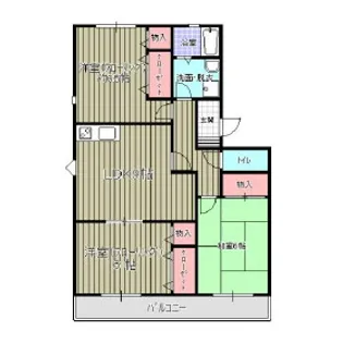 福岡県久留米市野伏間1丁目【アパート】の間取り