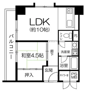 天満橋スカイハイツ【5階】の間取り