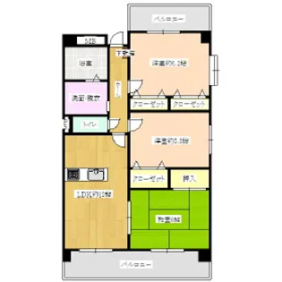福岡県久留米市上津町【マンション】の間取り