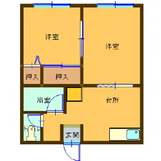 梅見コ-ポ【103号室】の間取り