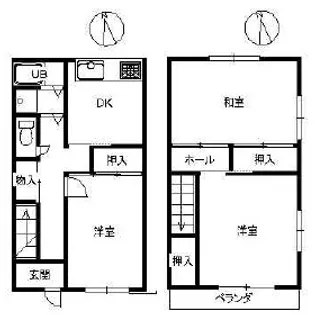 滝井ハイツⅠ【1階】の間取り