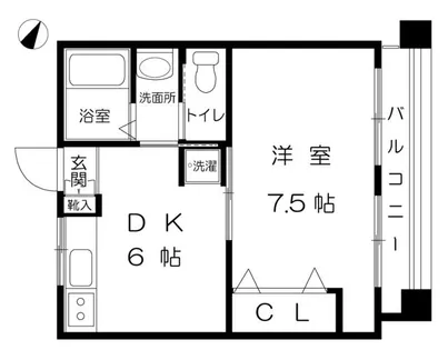サンライズ六甲【4階】の間取り