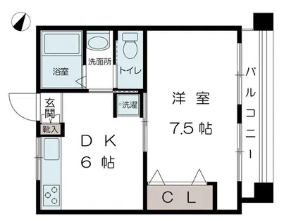 サンライズ六甲【4階】の間取り