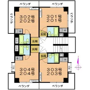 ハイツ・エフォート【304号室】の間取り