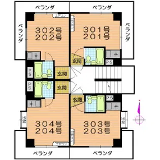 ハイツ・エフォート【304号室】の間取り