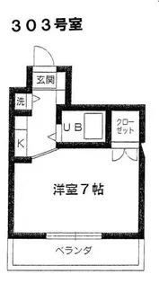 メゾンドパレス荒田【303号室】の間取り