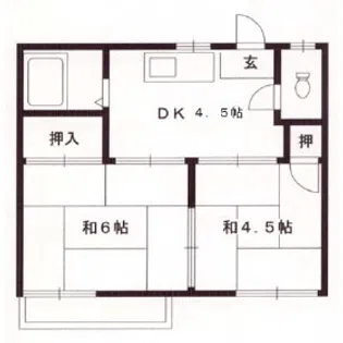 コーポ寿【203号室】の間取り