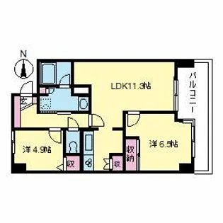 サンヒルズ高野【403号室】の間取り