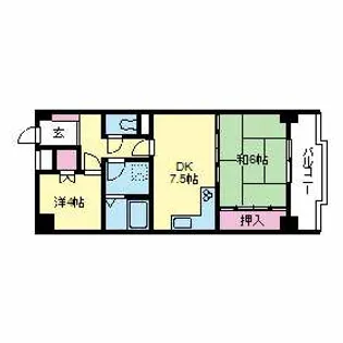 陣山スカイマンション【306号室】の間取り