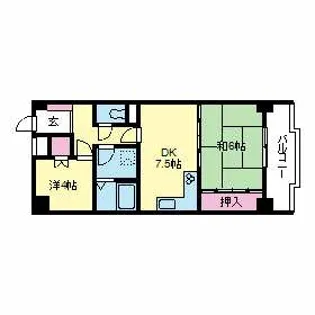 陣山スカイマンション【306号室】の間取り