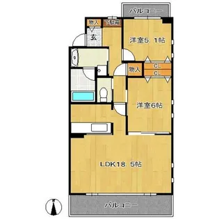 HOLLY HILLS RESIDENCE EAST【301号室】の間取り