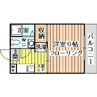 モリハイム大桐【412号室】の間取り