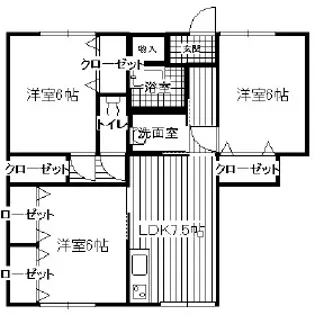 サンウッド徳前A【2階】の間取り