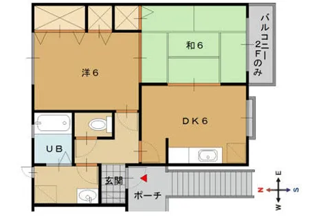 パレス八反田Ⅱ【2階】の間取り
