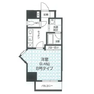 N2北九大前【8号室】の間取り