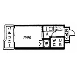 ヤングコーポ北方【8階】の間取り