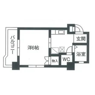 ヤングコーポ北方【6号室】の間取り