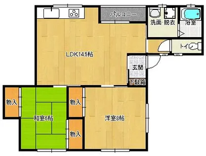 エスパシオ岸本Ⅱ【1階】の間取り