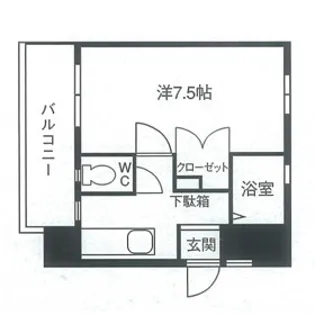 YMきたがた【7号室】の間取り