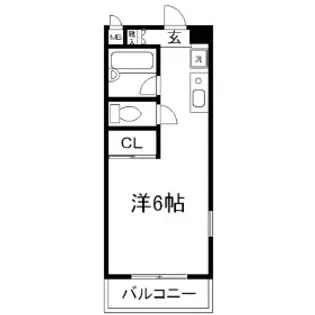クレール中山手【2階】の間取り