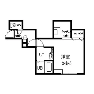 アールズコートN24【202号室】の間取り