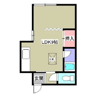 コーポイソダ【2号室】の間取り