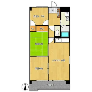 エステートピア共和【3階】の間取り