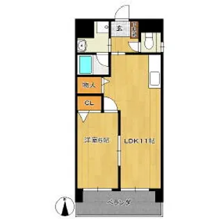 パークハイツ共栄【2階】の間取り