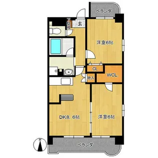 パルフェ東新【3階】の間取り