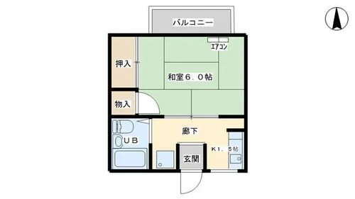 京口アパート【105号室】の間取り